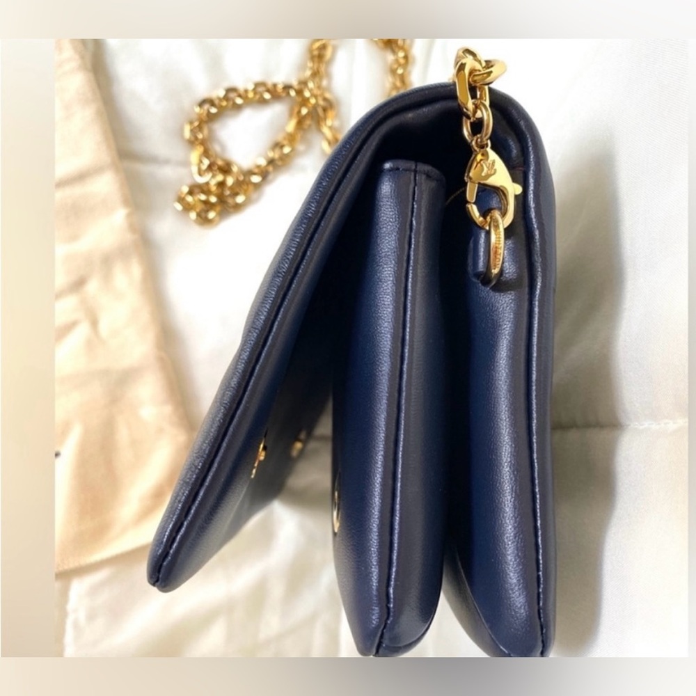 Louis Vuitton Multicolor Lambskin Embossed Monogram LV Garden l Coussin Navy - Picture 15 of 17